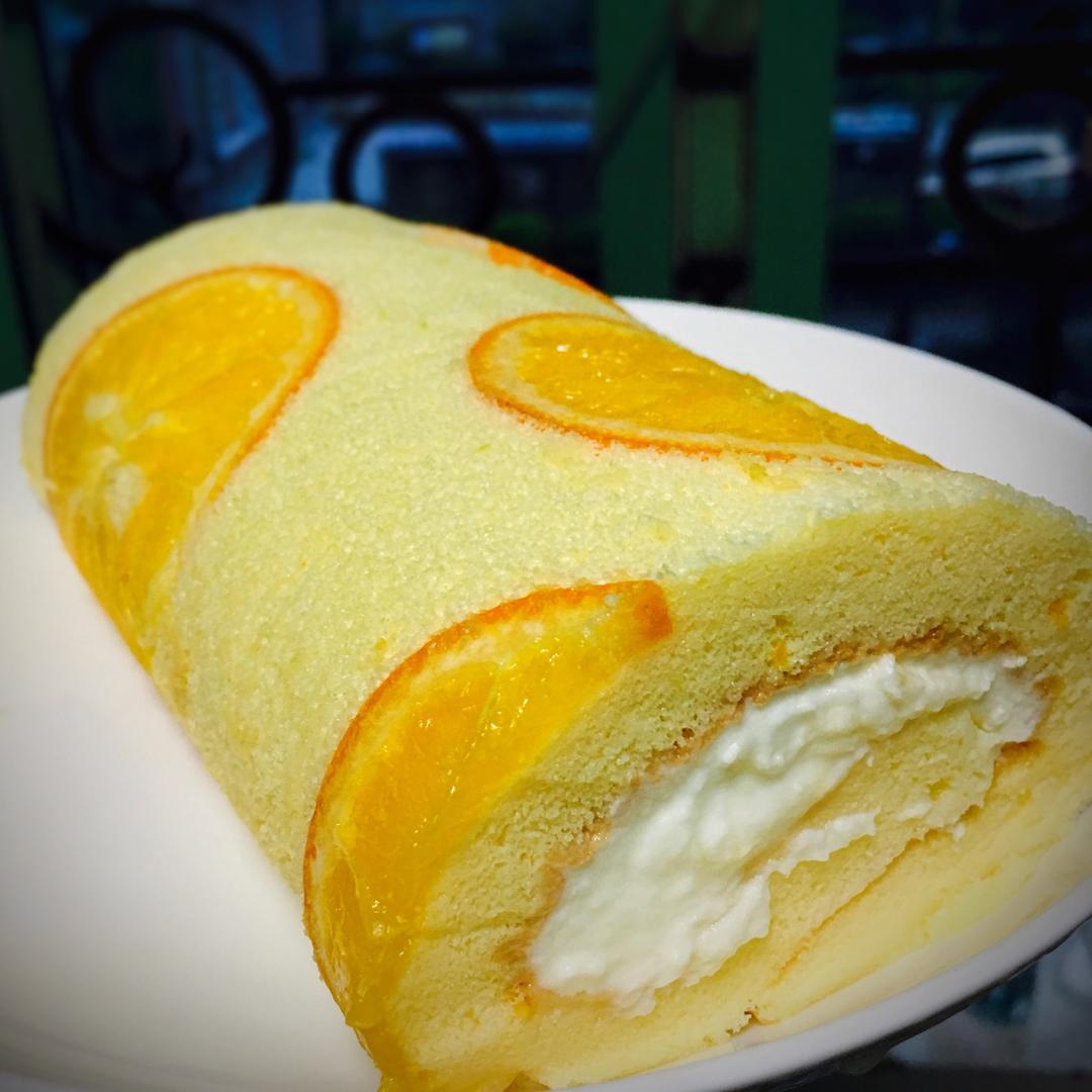 jli丝丝做的橙香蛋糕卷