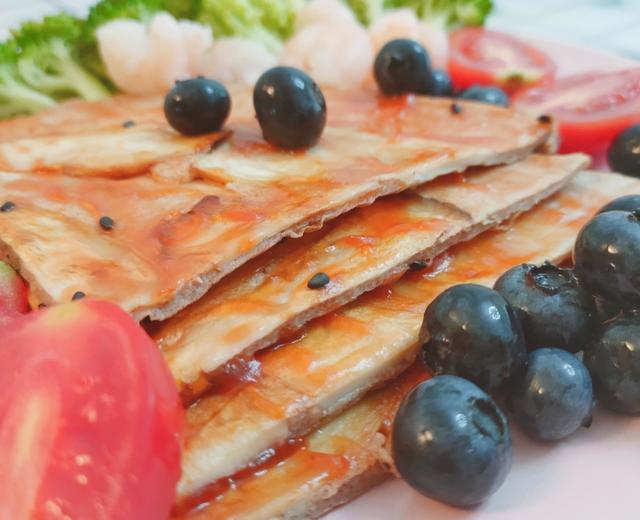 超好吃的减脂鸡腿菇全麦饼的做法