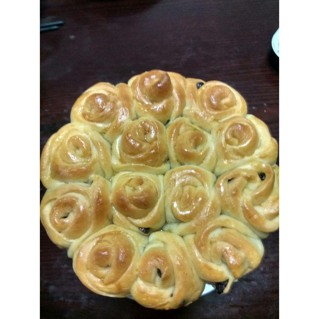 玫瑰花面包