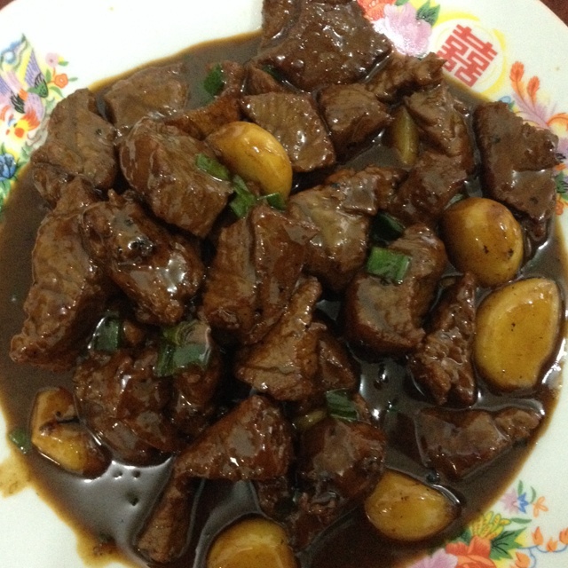 黑蒜子牛肉粒