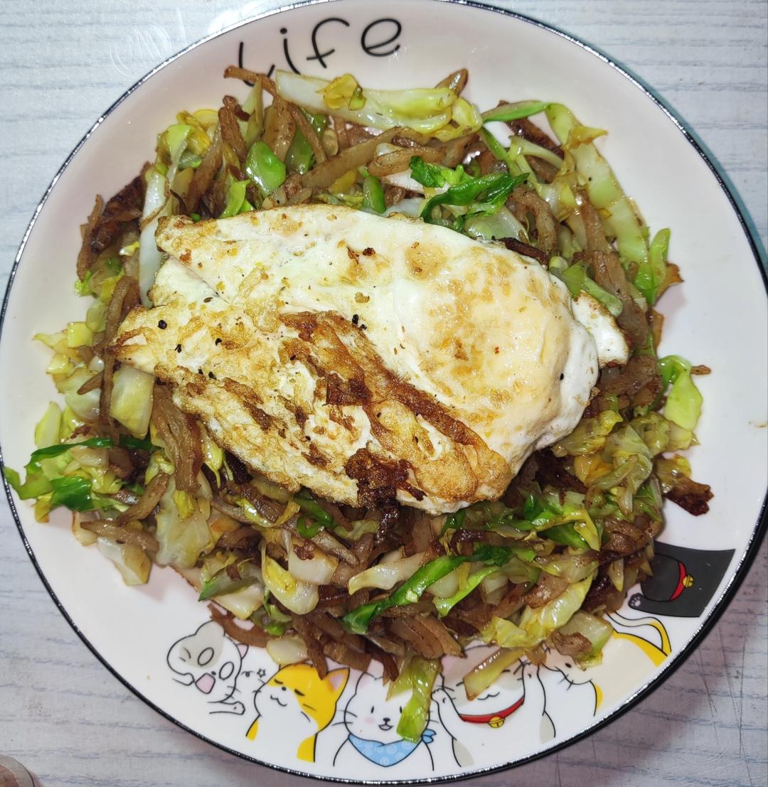 明日便当之超简单路边小店的素炒饼丝🥢