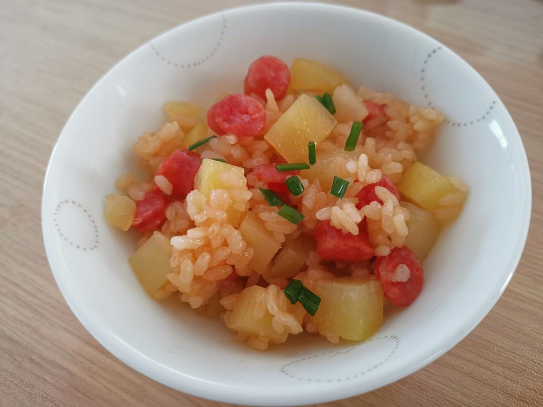 香绝了❗❗吃了还想吃的土豆腊肠焖饭❗❗