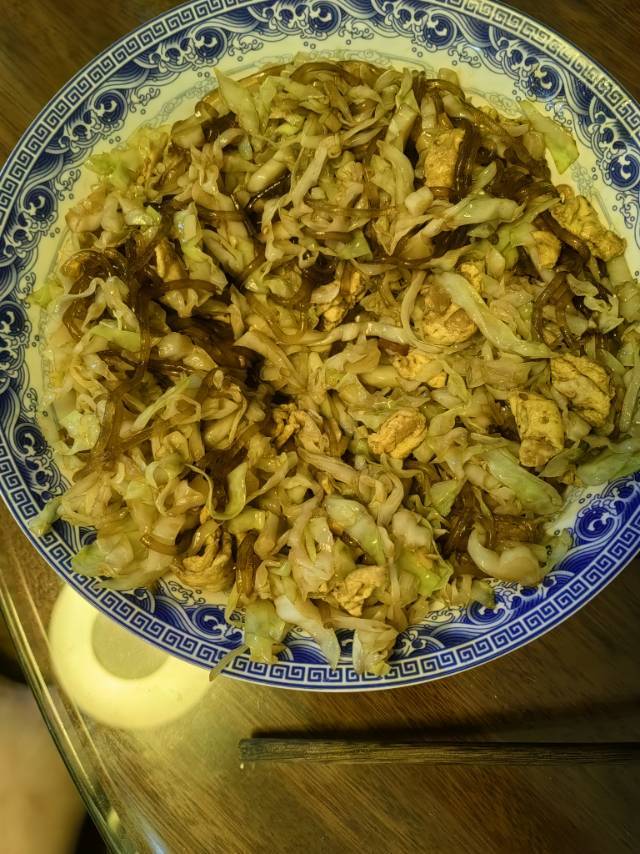 粉丝炒包菜