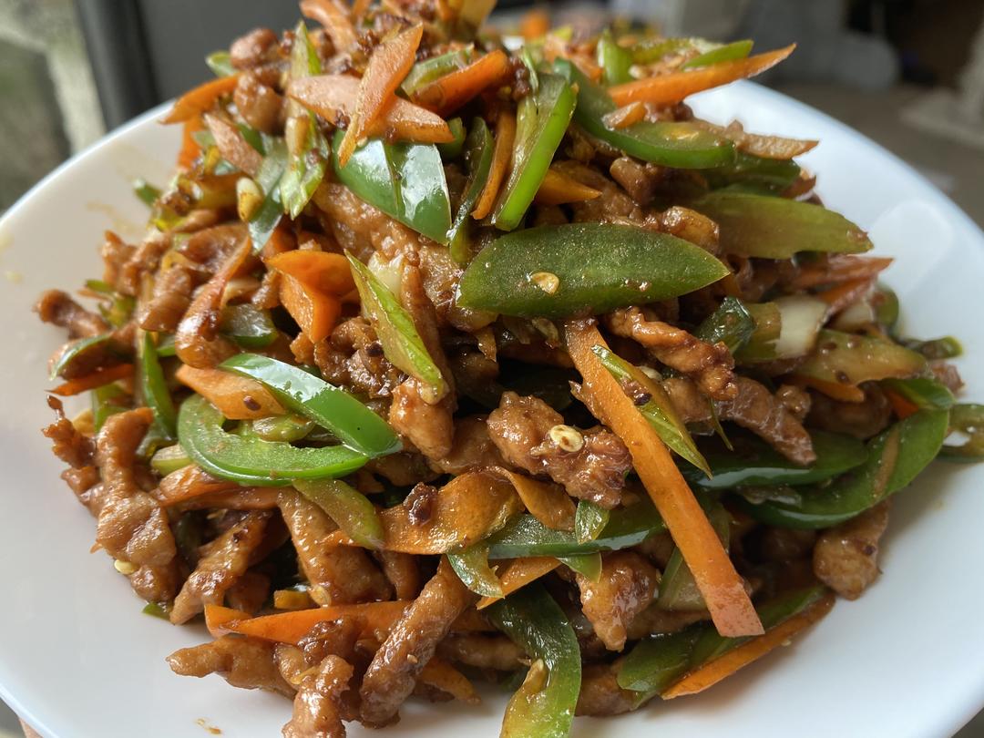甜面酱青椒肉丝