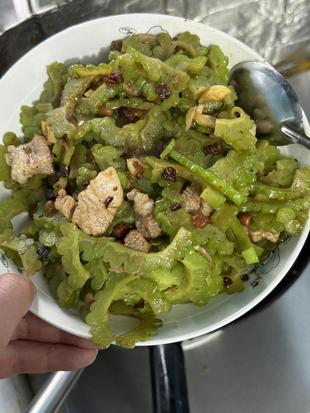 豆豉苦瓜炒肉