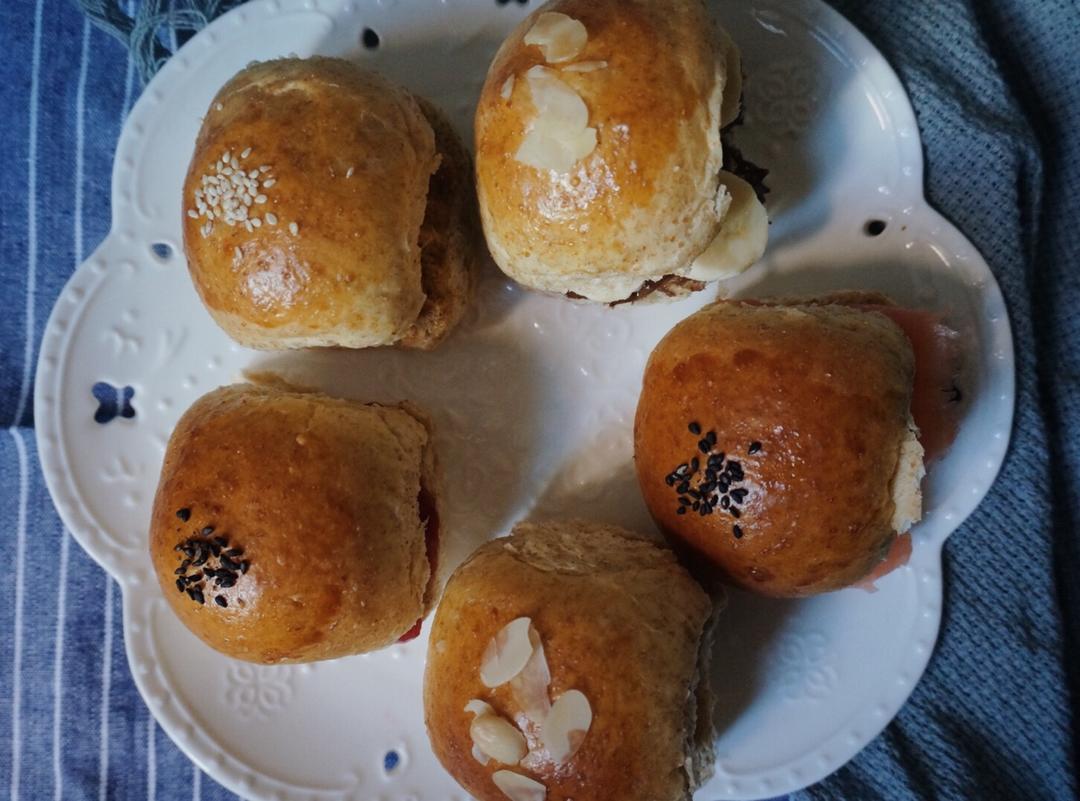 蜂蜜全麦早餐包丨健康·烘焙