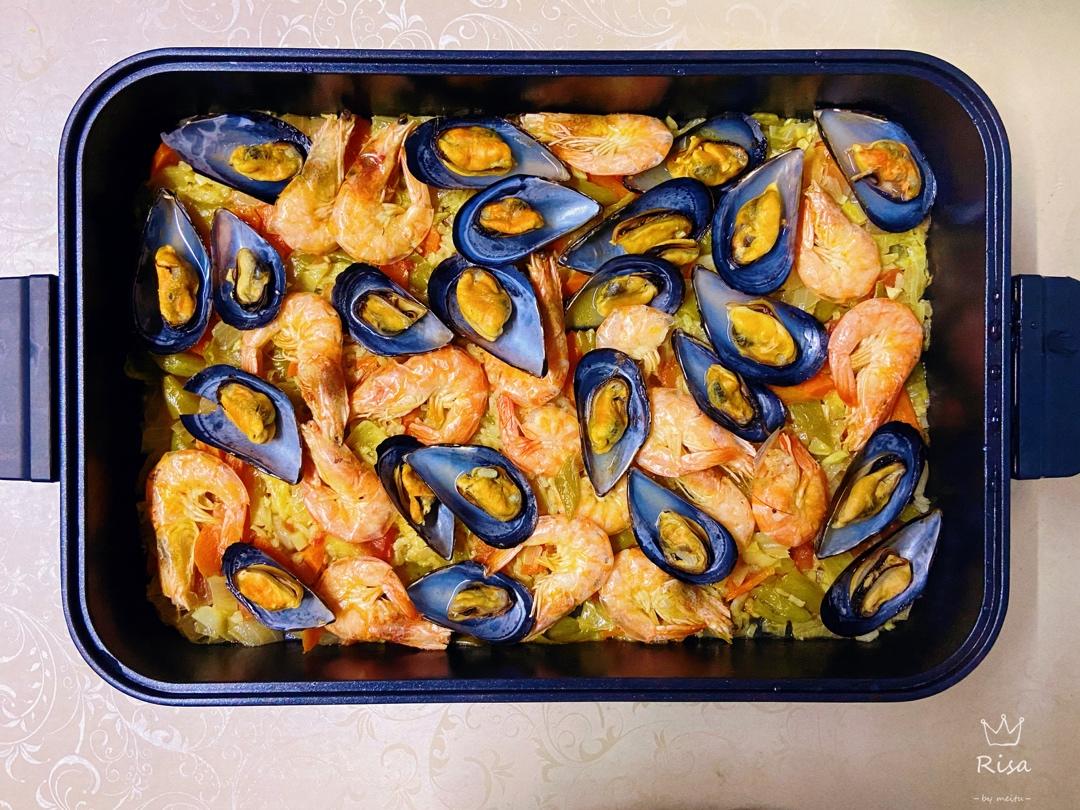 藏红花果然是西班牙海鲜饭的灵魂