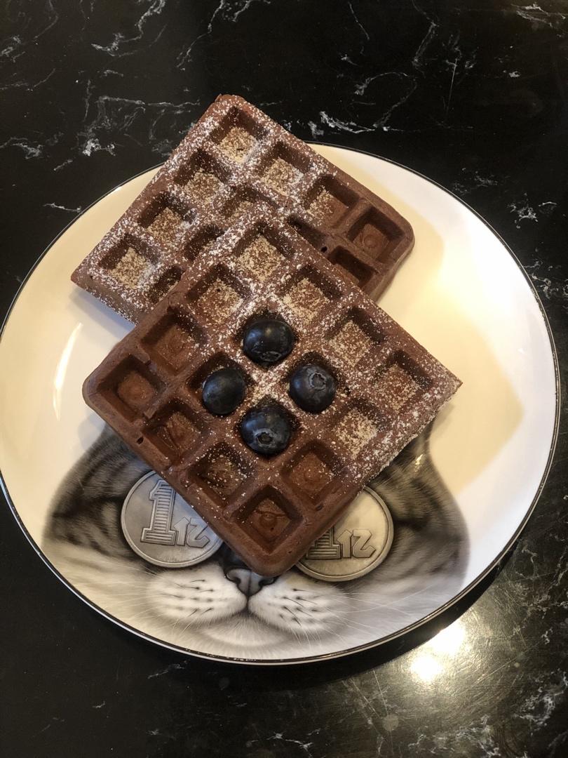 可可糯米华夫饼