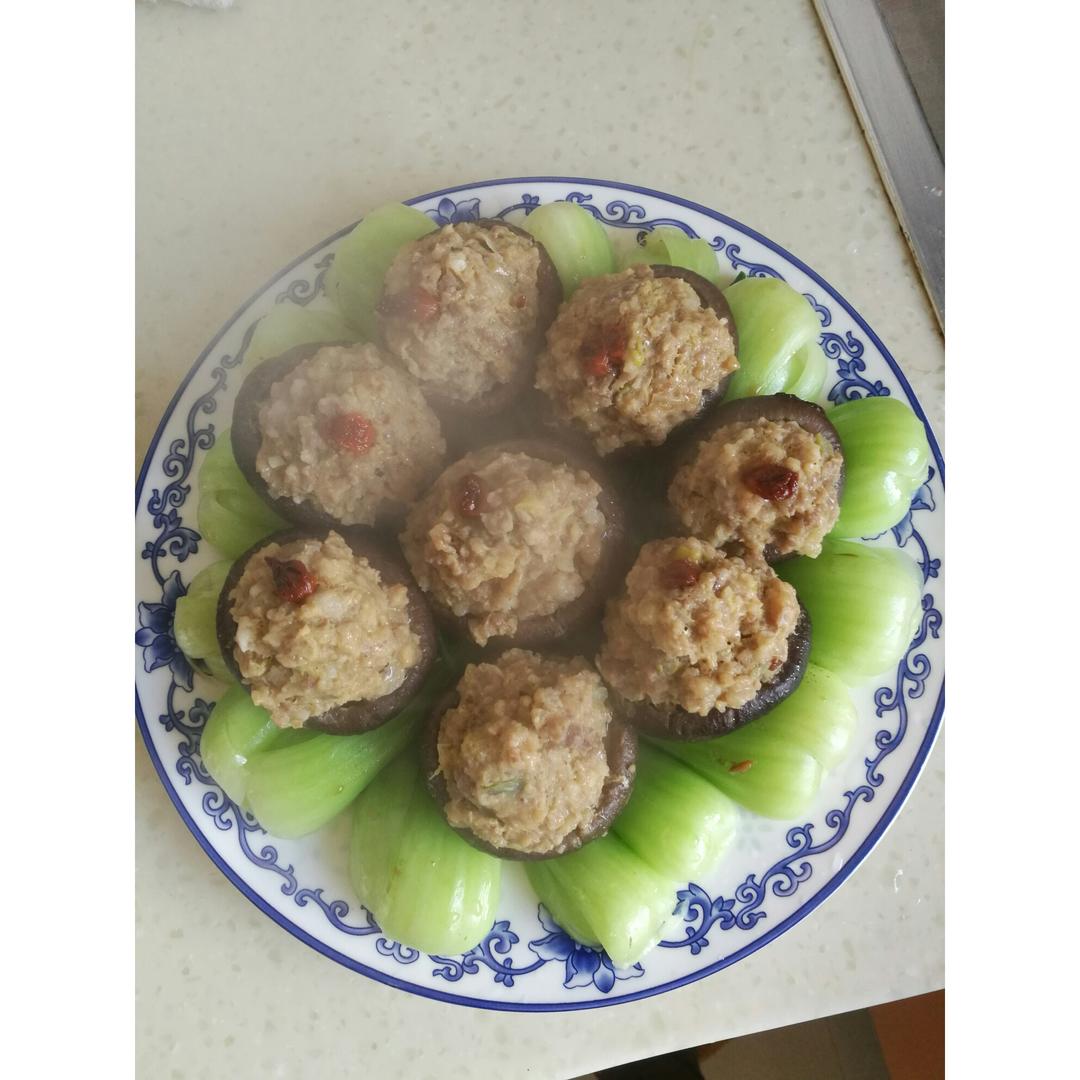 豆腐肉末酿香菇