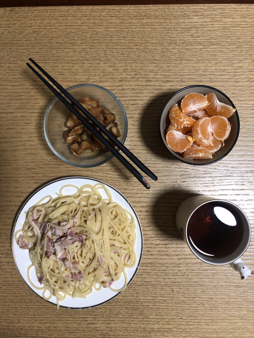 简单快手的奶油蘑菇培根意面