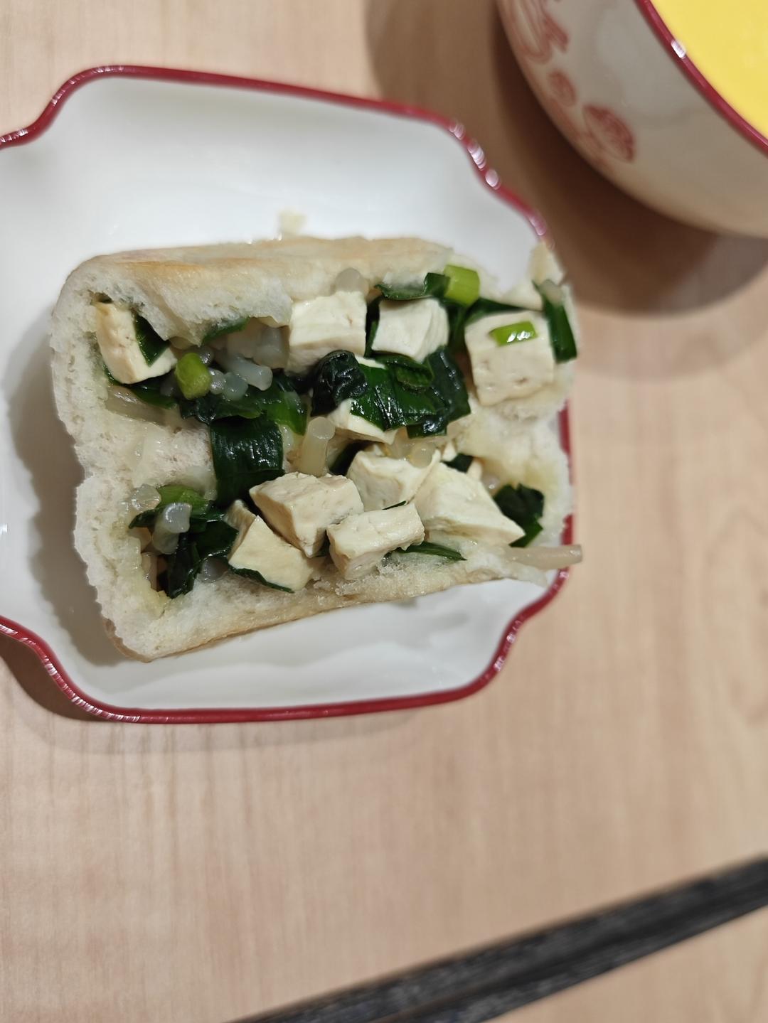 韭菜豆腐粉条素包子