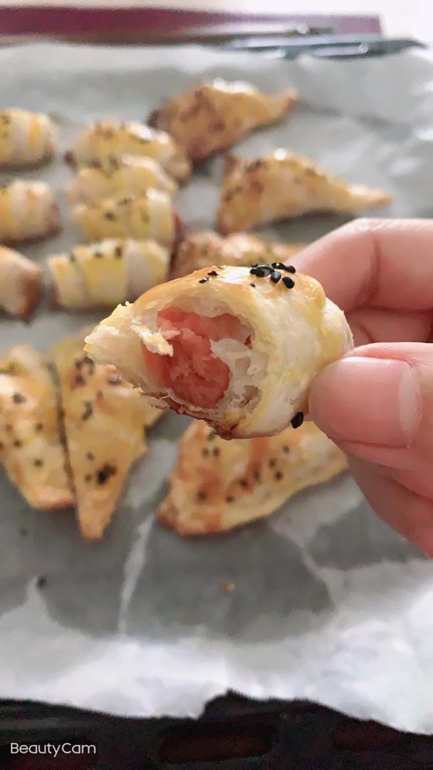 万能的手抓饼～孩子都能做的火腿可颂