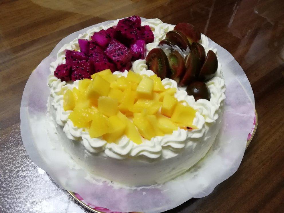 持之以恒_70xk做的8寸水果生日蛋糕