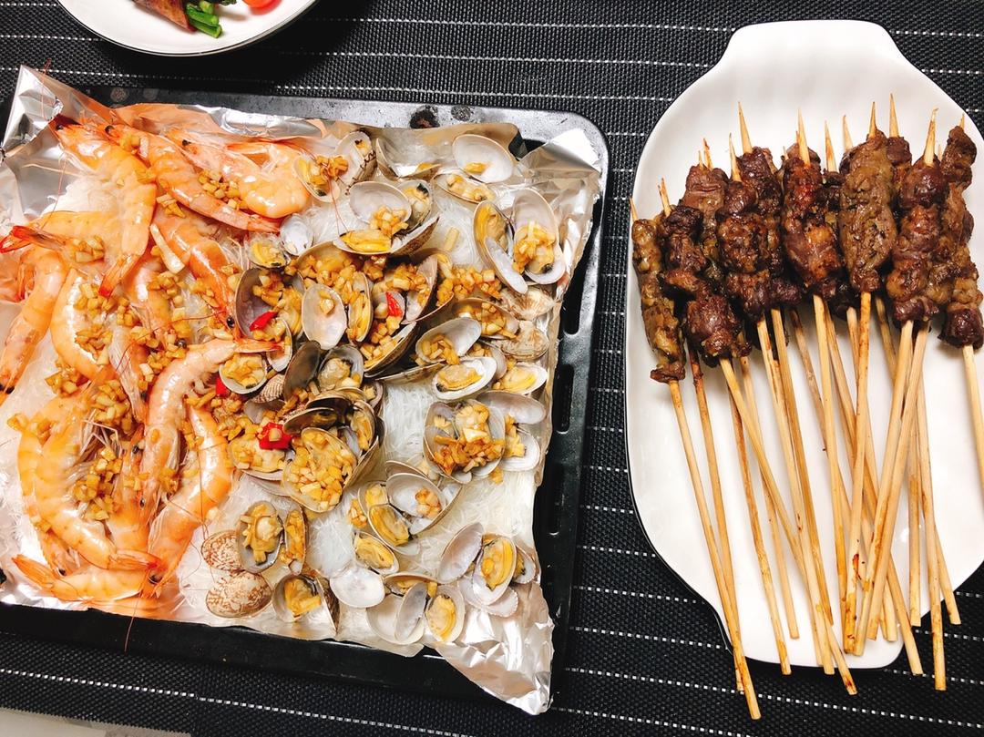蒜蓉粉丝烤花甲虾