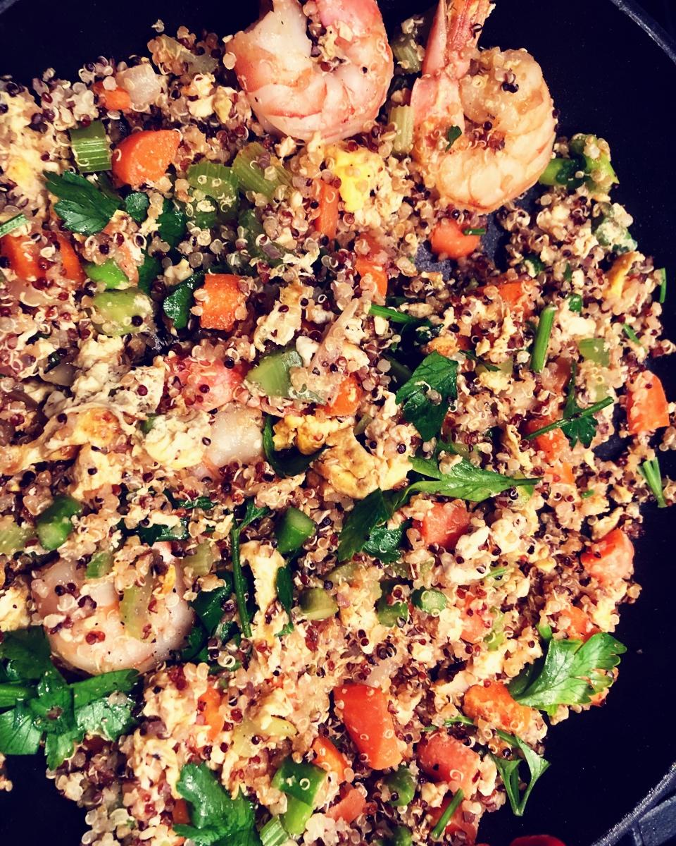 藜麦虾仁炒饭