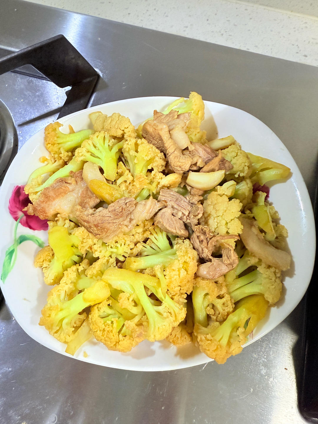 干煸菜花（花菜炒肉）