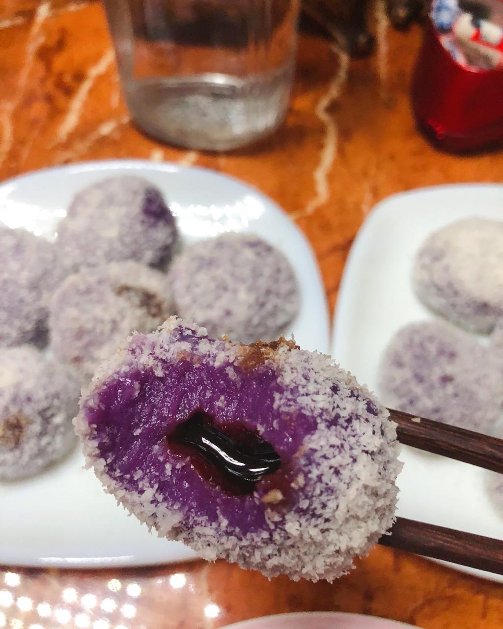 椰蓉紫薯糯米球（糖♥）