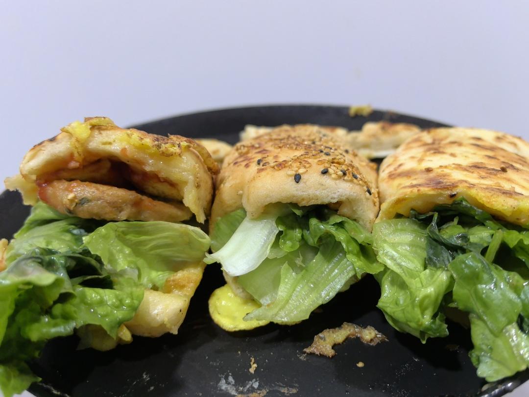 半发面椒盐口袋饼