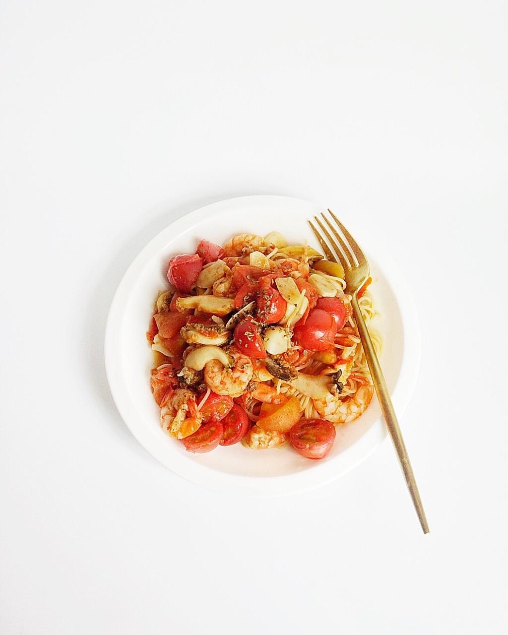 番茄海鲜意面（减脂增肌）