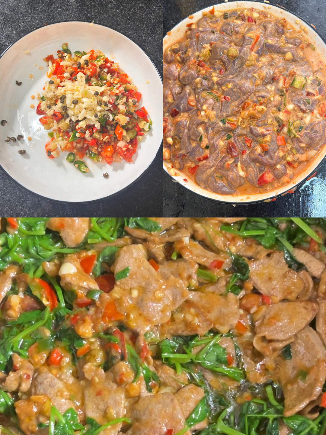 碗豆尖炒猪肝的做法