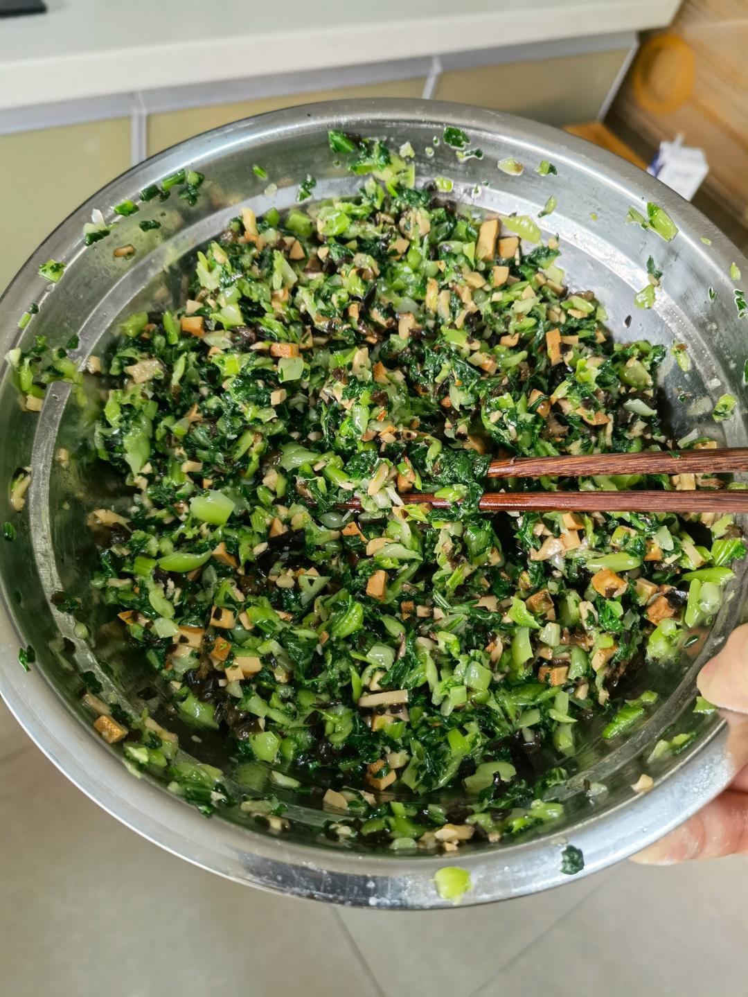 青菜香菇包（苏式净素菜包）