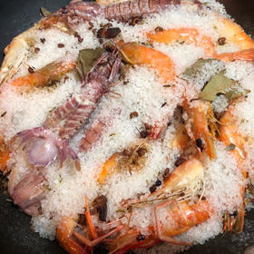 超大超鲜的盐焗🦐虾