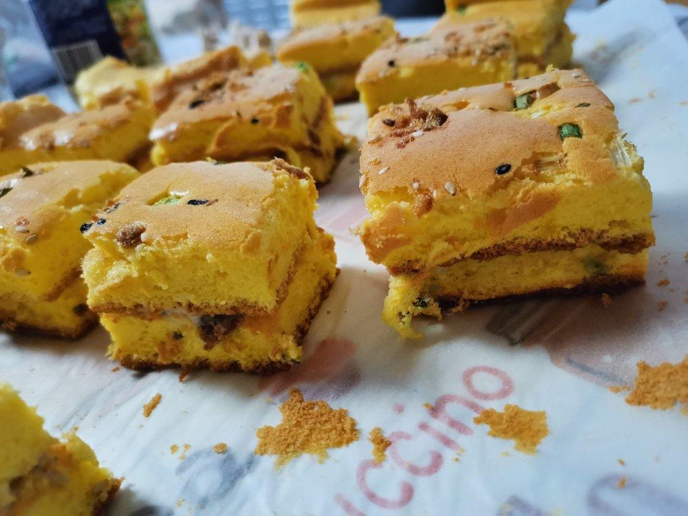 芝麻香葱肉松蛋糕（咸味）