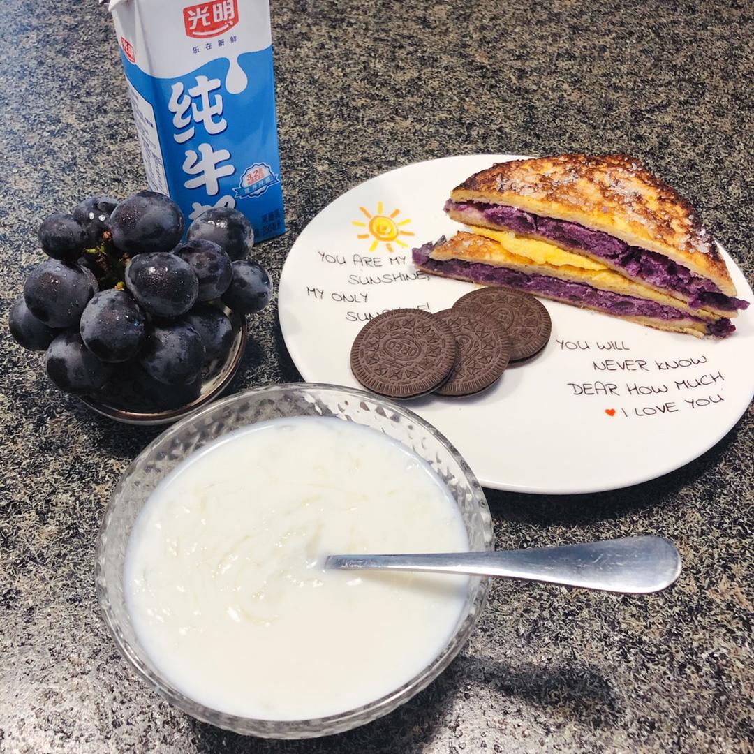 减脂早餐：红薯全麦西多士