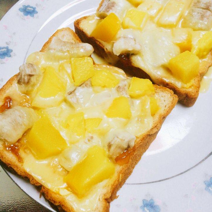 微波炉版土司披萨