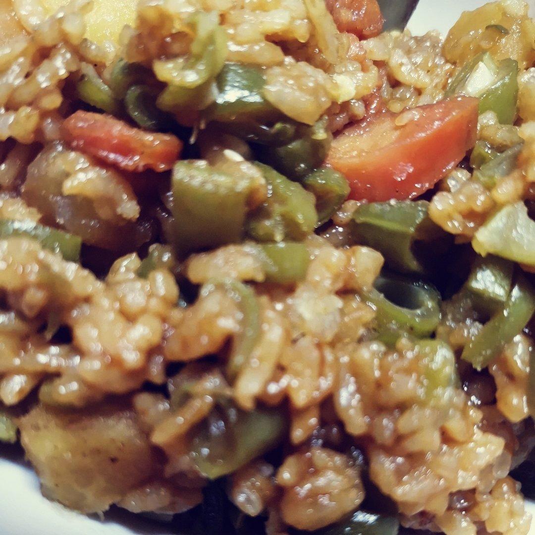 土豆豇豆闷饭（手抓饭）