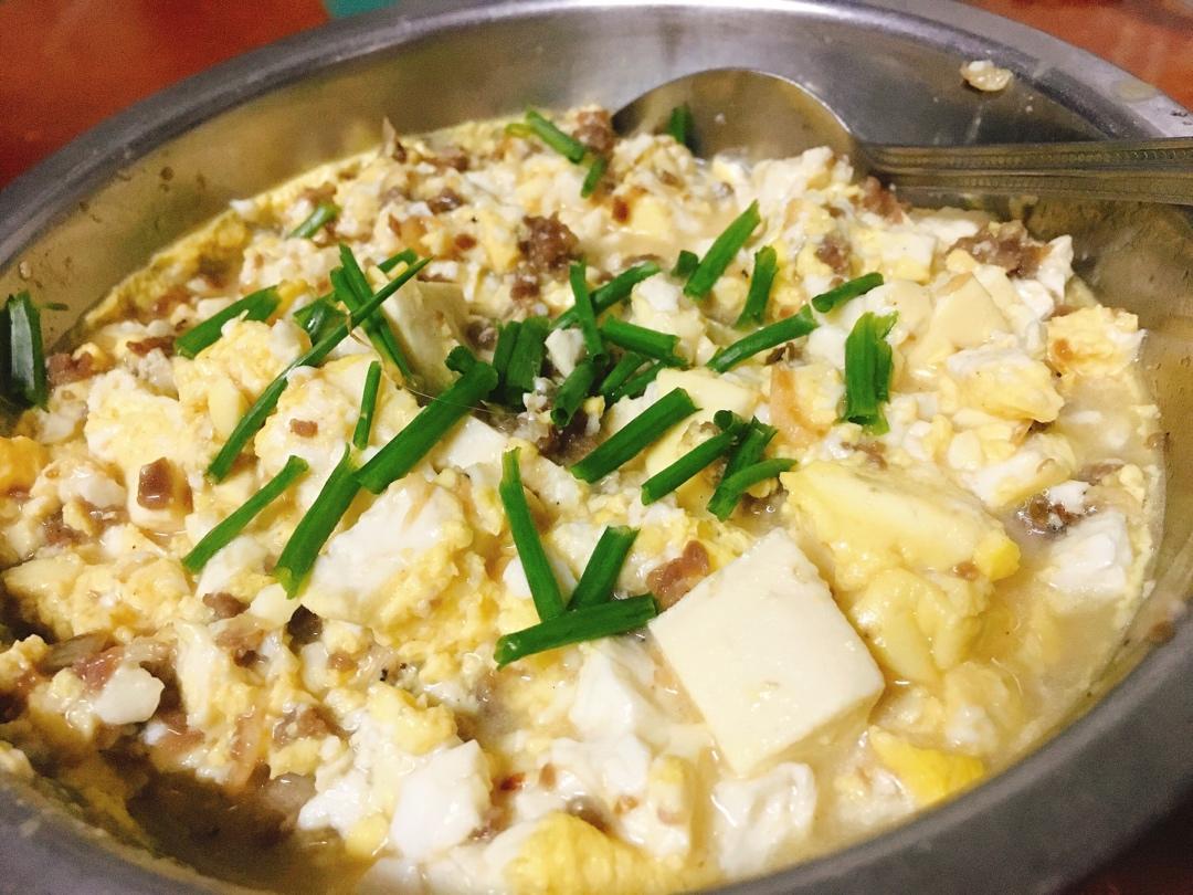 肉末豆腐蒸蛋