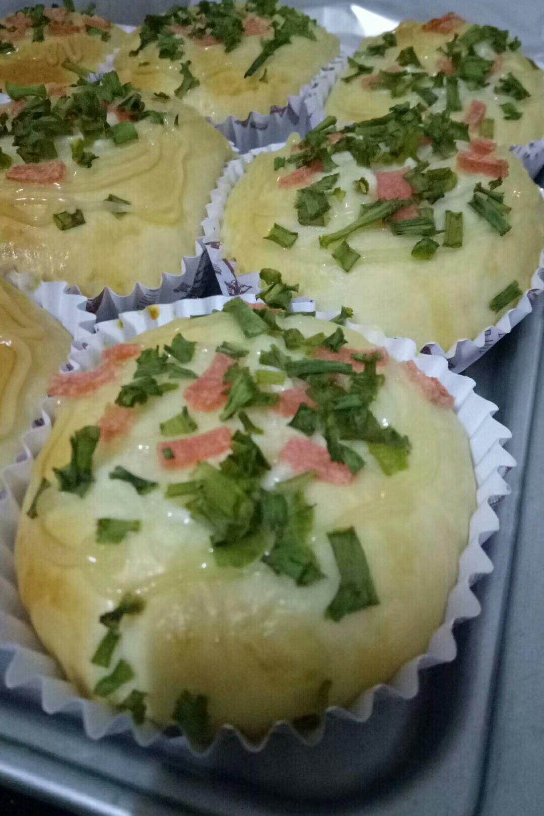 香葱火腿肉松面包