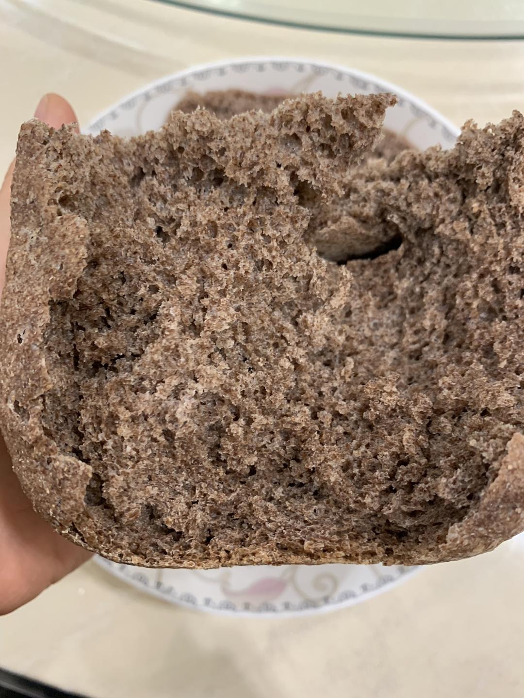 100%黑全麦吐司(面包机 无糖无油)的做法 步骤3