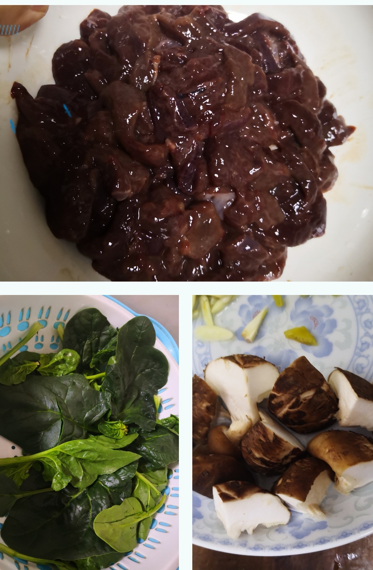 补血菜-泡椒猪肝菠菜的做法 步骤1