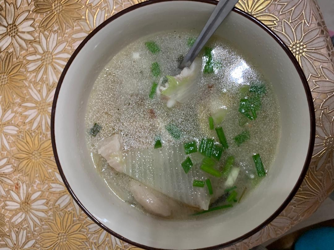风寒感冒食谱—老姜肉片白菜汤