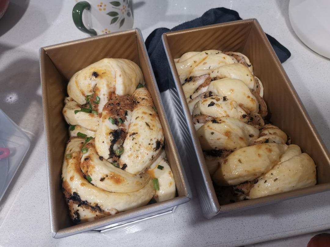 肉松香葱吐司（四种整形手法）