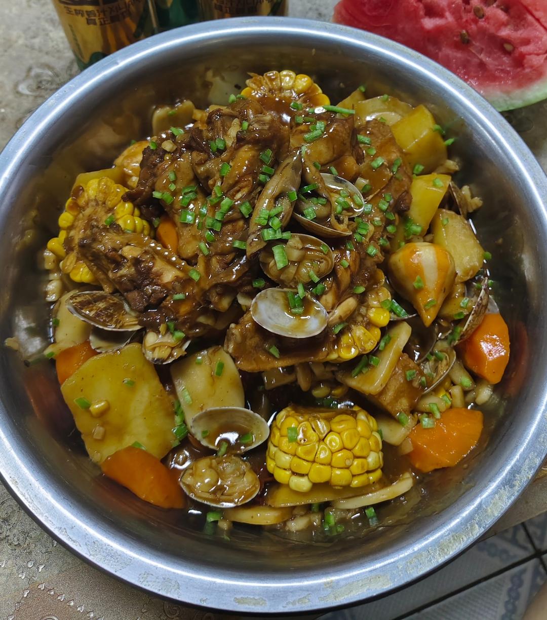 鸡翅小海鲜煲