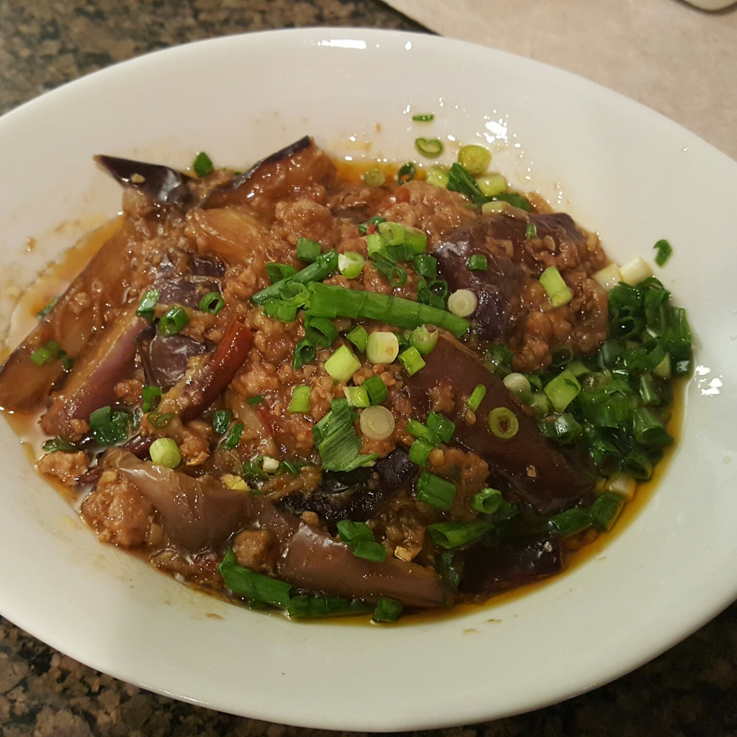 红烧肉沫茄子