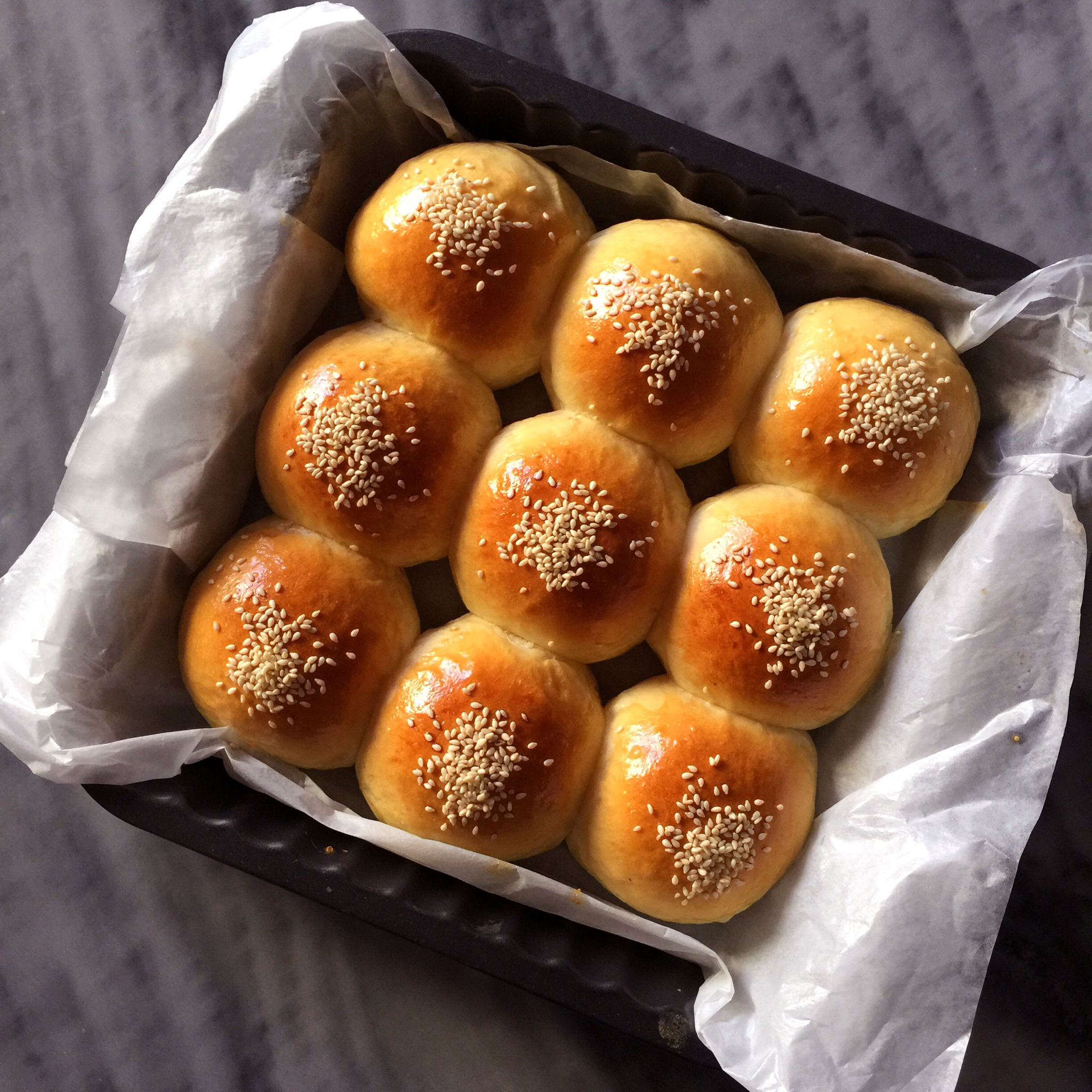 ellyyo做的鲜奶油小餐包(一次发酵)