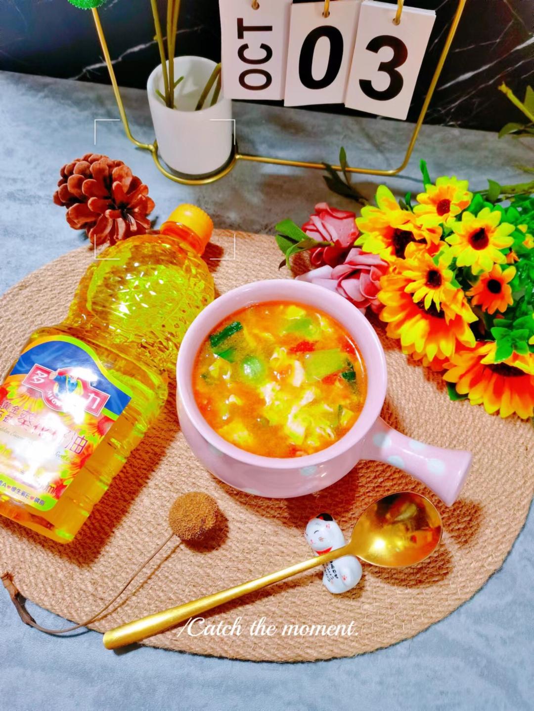 清淡营养༄「西红柿🍅油菜汤」༄的做法