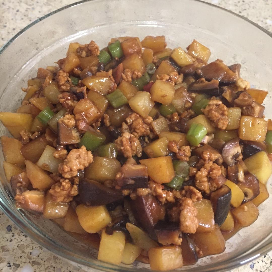 ㊙️香菇土豆肉沫拌饭❗️比外卖还好吃