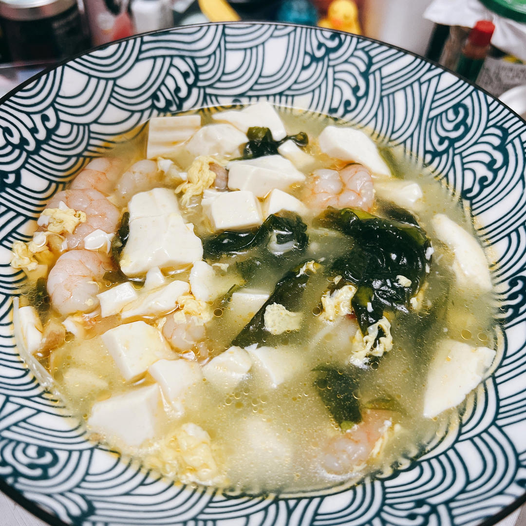 孩子增高汤 | 虾仁豆腐裙带菜汤