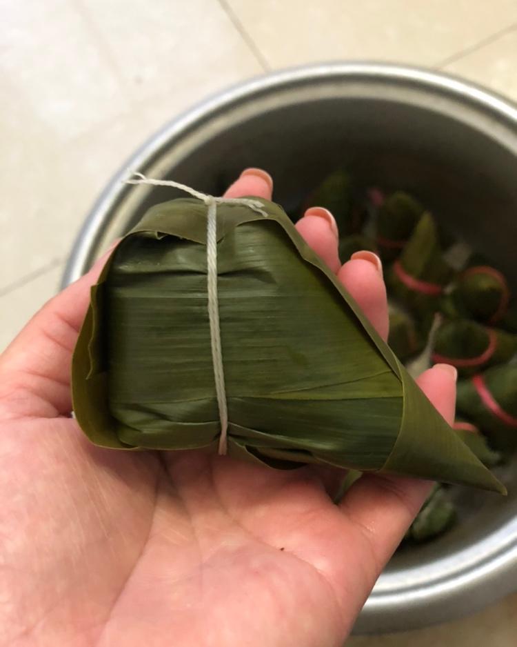 粽子包法之三            小脚粽