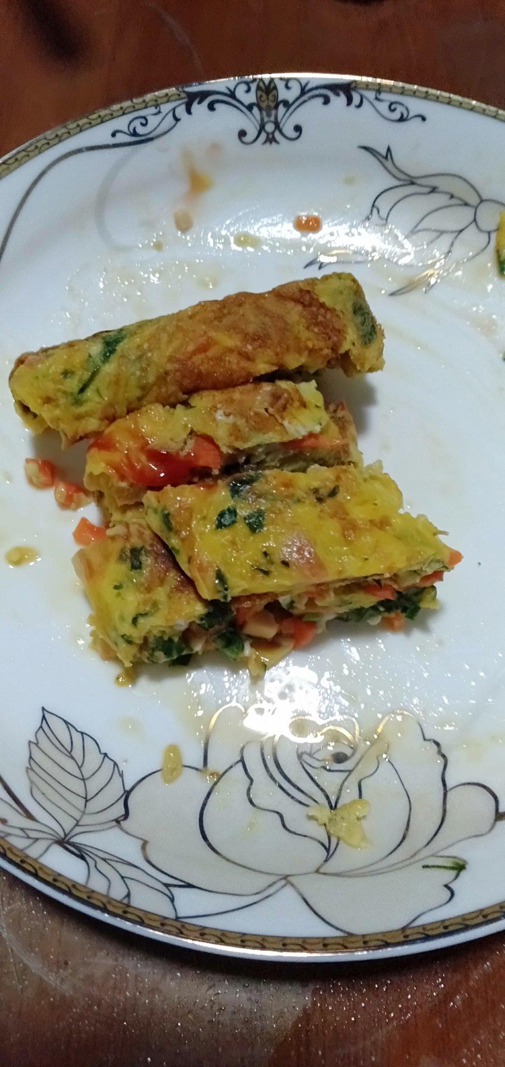 解决孩子不吃菜难题的胡萝卜蔬菜厚蛋烧鸡蛋卷