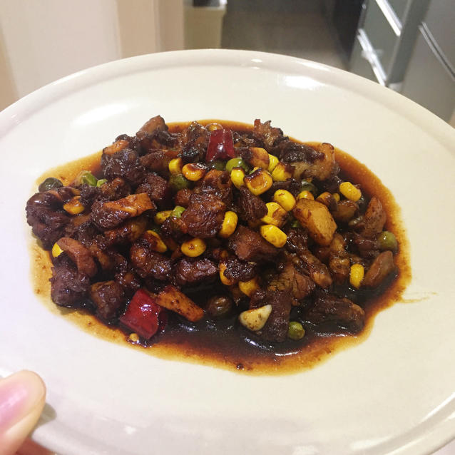 豌豆炒牛肉粒