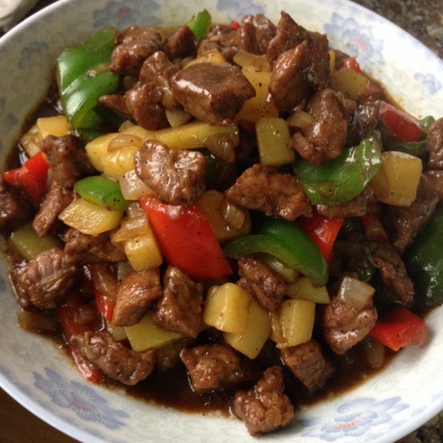 黑椒牛肉粒 Black Pepper Beef Cubes