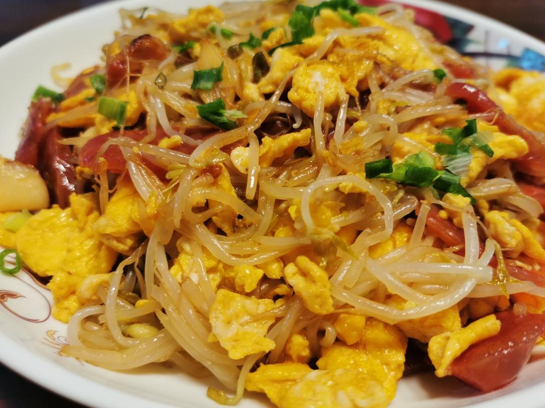 豆芽炒鸡蛋
