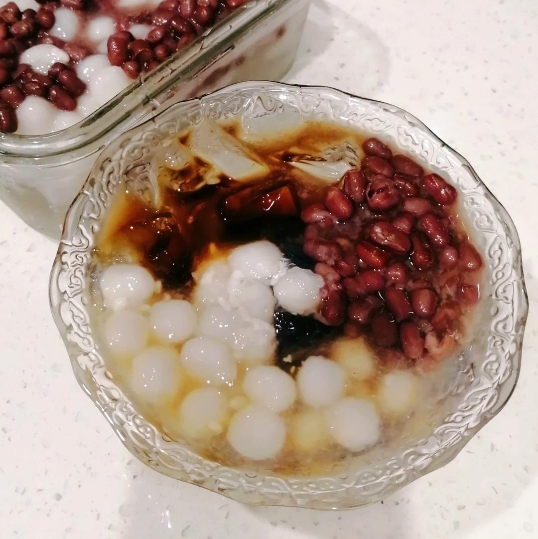 【黑糖桂花圆子冰粉】