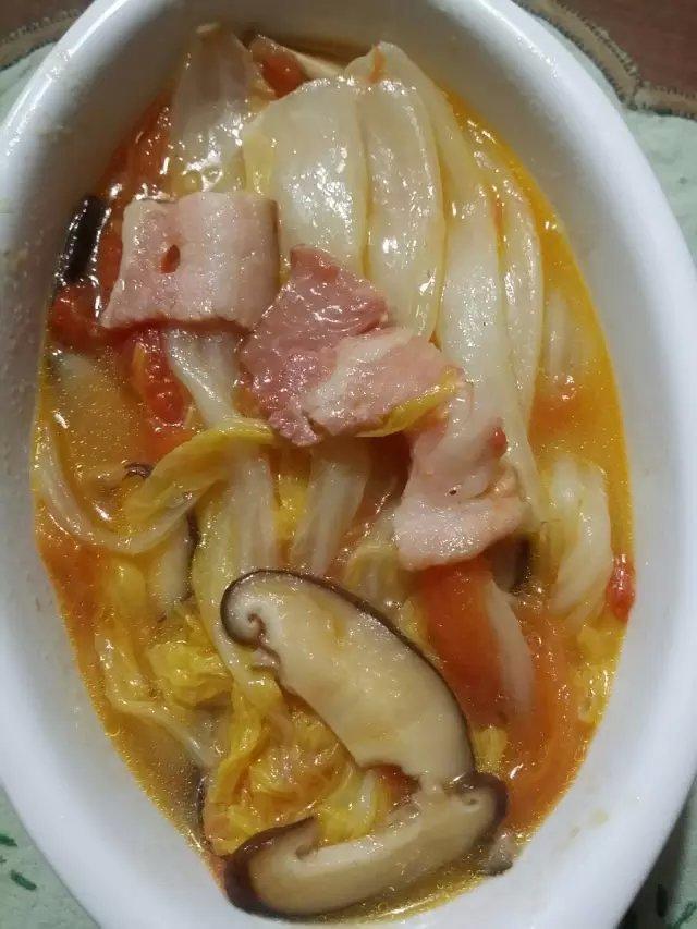 上汤培根娃娃菜