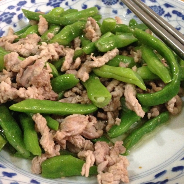 豆角炒肉